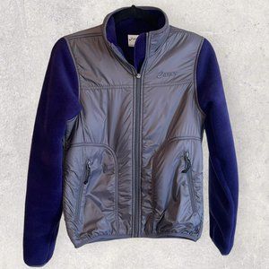 ASICS Women's Size Small Grey & Purple Full Zip Nylon & Fleece Jacket